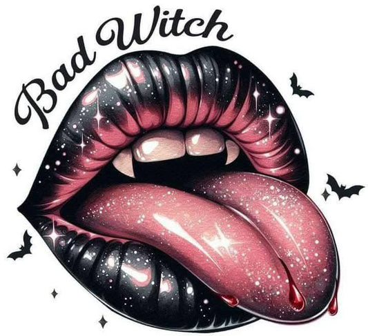 Bad Witch Lips DTF Print