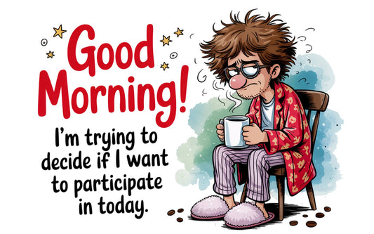 Good Morning I'm Trying to Decide If I Want to Participate DTF Print