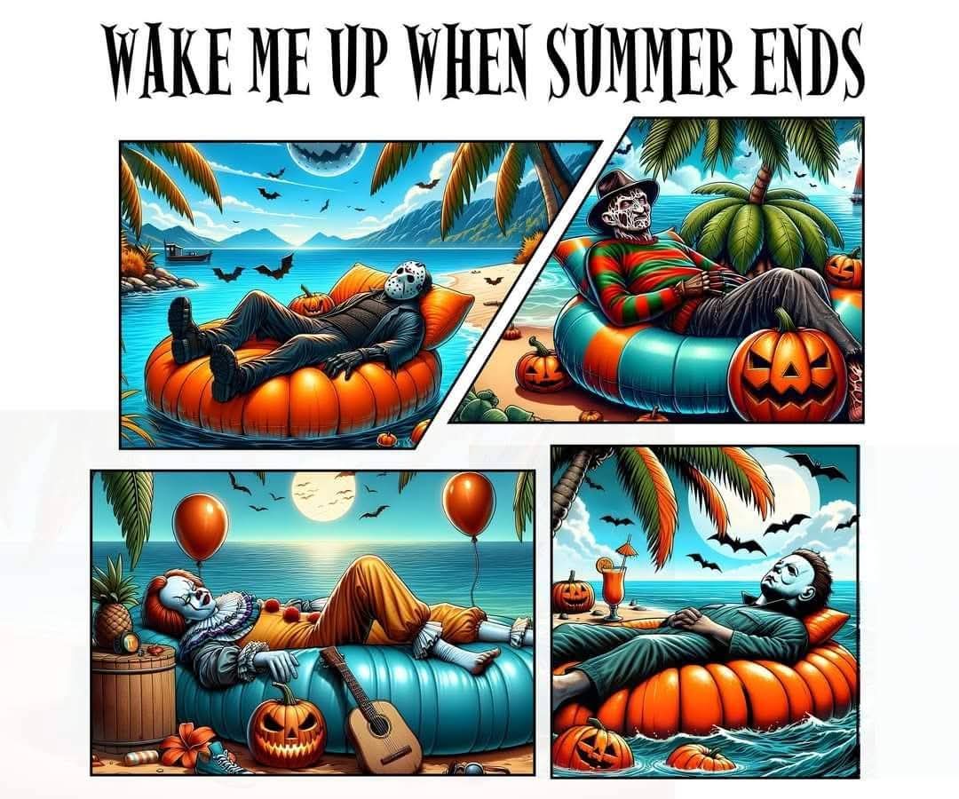 Wake Me Up When Summer Ends Halloween Characters DTF Print